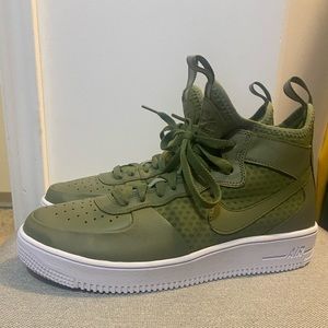 Nike Air Force 1 UltraForce High Tops Olive Green Army Green Palm Green